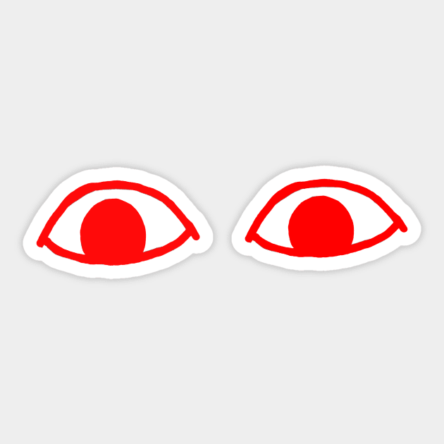 Red eyes Sticker by naah